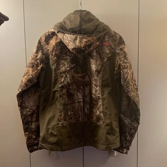 Camo Hooded Lightweight Rain Jacket - Picture 2 of 10